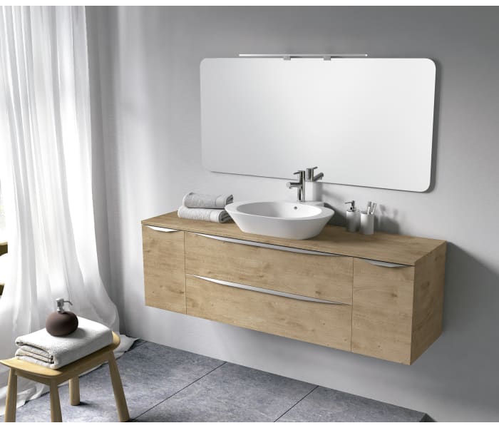 Mueble de baño con encimera de madera Coycama Landes Principal 0