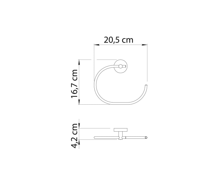 Conjunto de accesorios de baño Gedy Eros Croquis 15