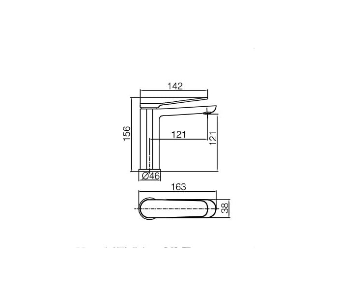 Grifo de lavabo Imex Dinamarca Croquis 6