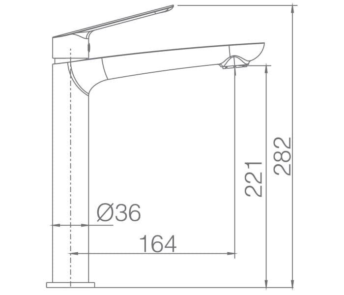 Grifo de lavabo Imex Luxor Croquis 3