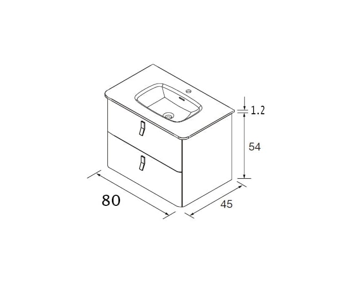 Conjunto mueble de baño Salgar Silane Croquis 9