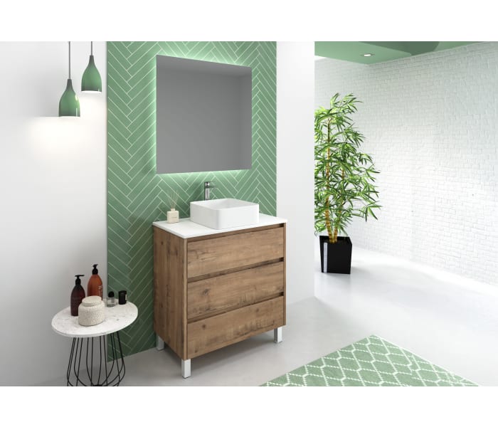 Mueble de baño con encimera de Solid Surface Bruntec Boston Principal 1