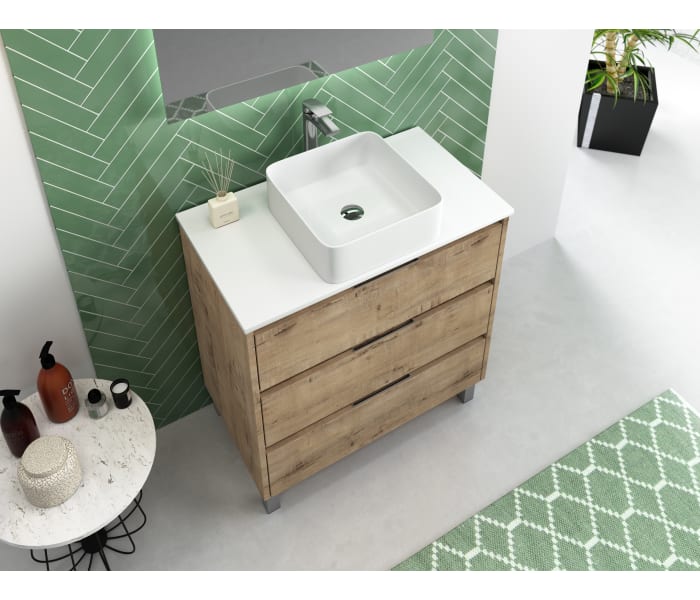 Mueble de baño con encimera de Solid Surface Bruntec Boston Detalle 5