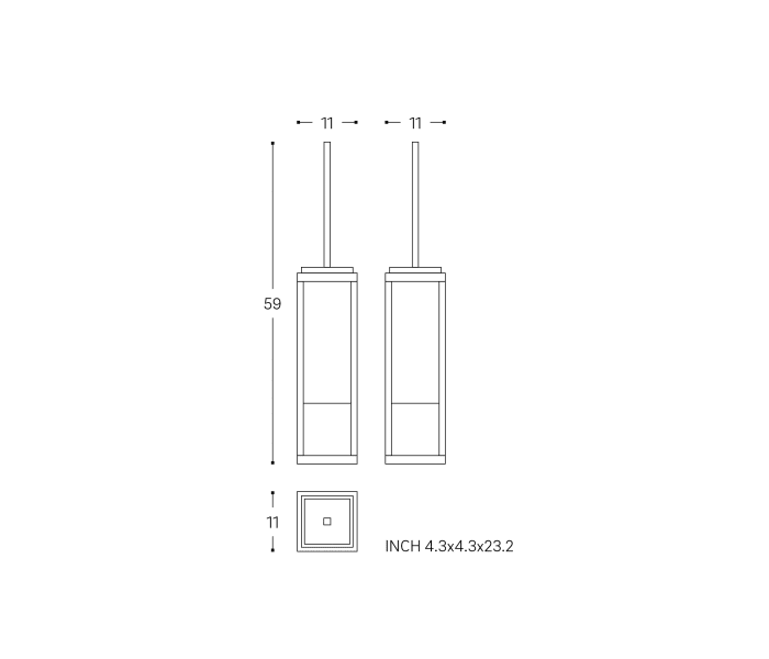 Escobillero de baño Cosmic The Grid Croquis 4