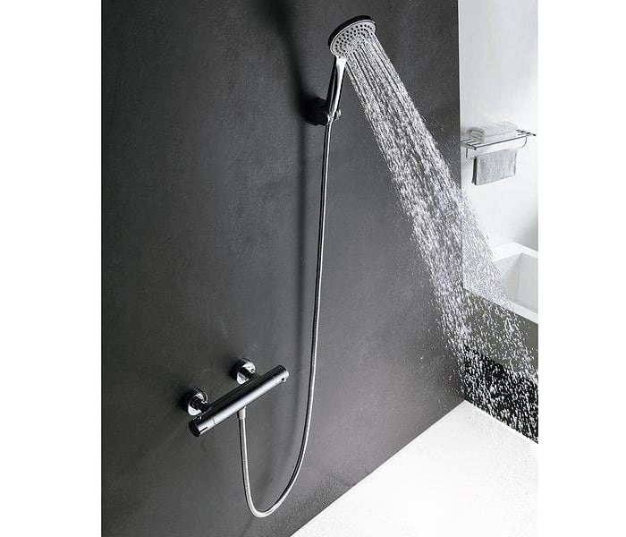 Conjunto de ducha empotrado monomando GROHE Get gris / plata