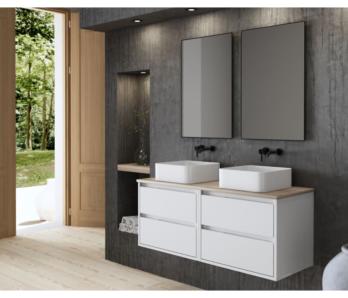 Mueble de baño con encimera de madera Bruntec Boston Principal 0