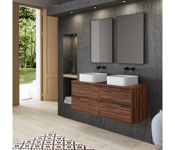 Mueble de baño con encimera de madera Bruntec Boston Principal 1