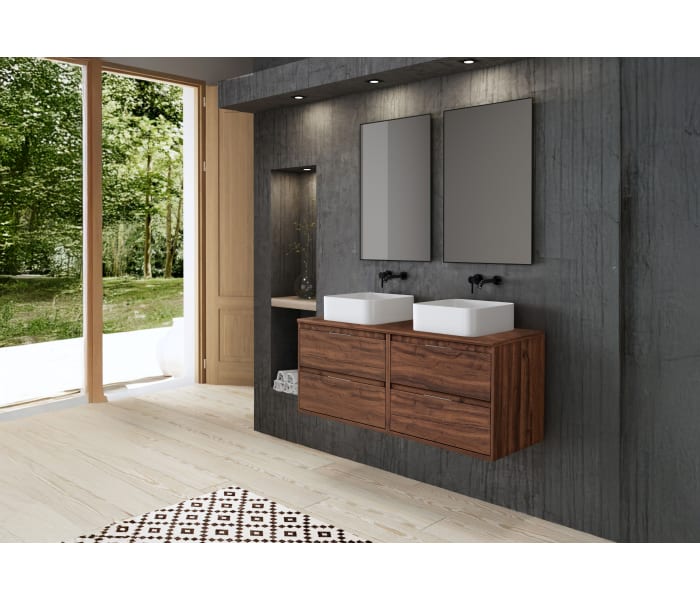 Mueble de baño con encimera de madera Bruntec Boston Principal 1