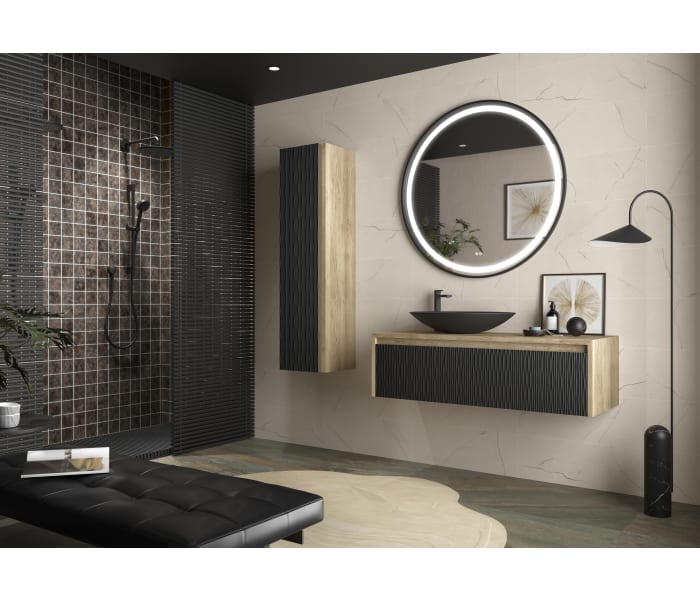 Mueble de Baño Auxiliar LAMBDA, con variedad en texturas y acabados