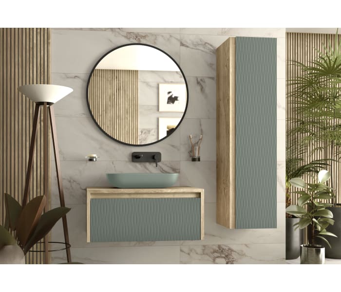 Mueble de baño Coycama lambda con encimera de madera Principal 7