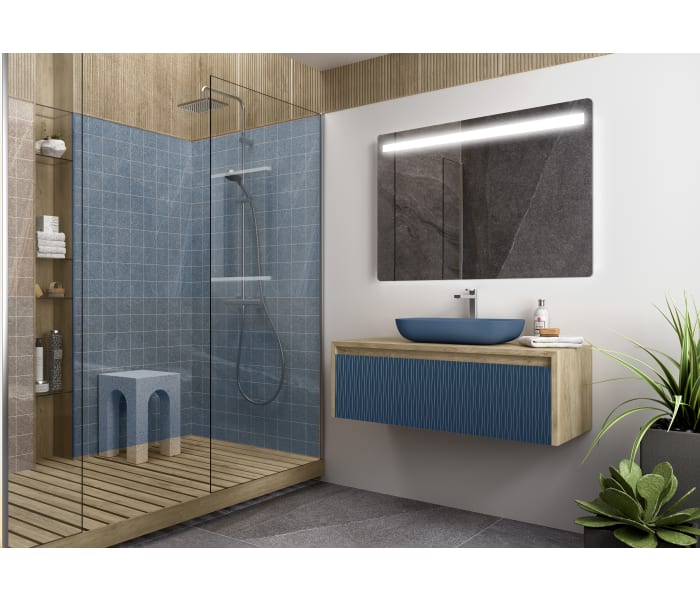 Mueble de baño Coycama lambda con encimera de madera Principal 2