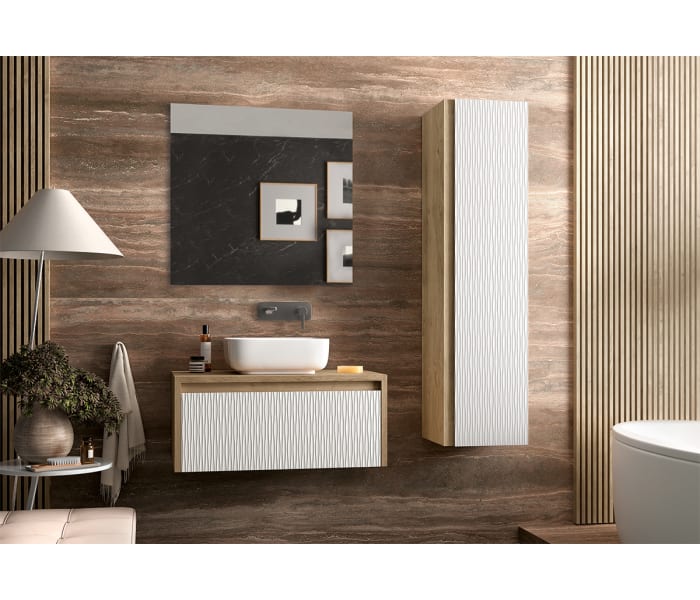 Mueble de baño Coycama lambda con encimera de madera Ambiente 18