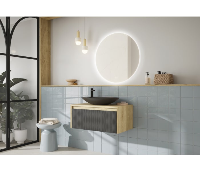 Mueble de baño Coycama lambda con encimera de madera Ambiente 19