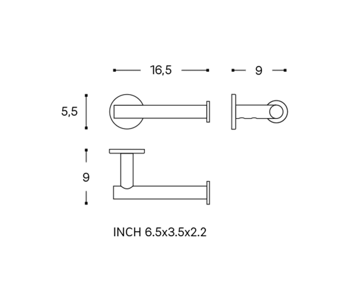Portarrollos de baño Cosmic Architect S+ Croquis 22
