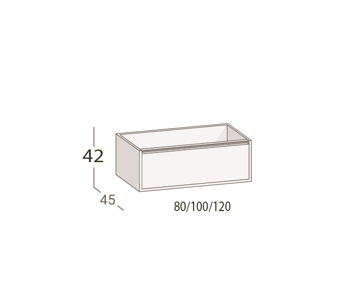 Mueble de baño con encimera Stein de piedra Torvisco Duc Croquis 1