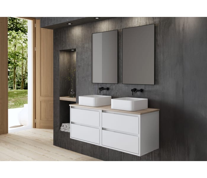 Mueble de baño con encimera de madera Bruntec Boston Principal 0