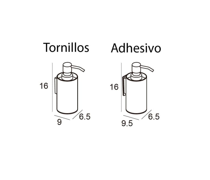 Dosificador de jabón a pared Manillons Torrent Eco 4600 Croquis 1