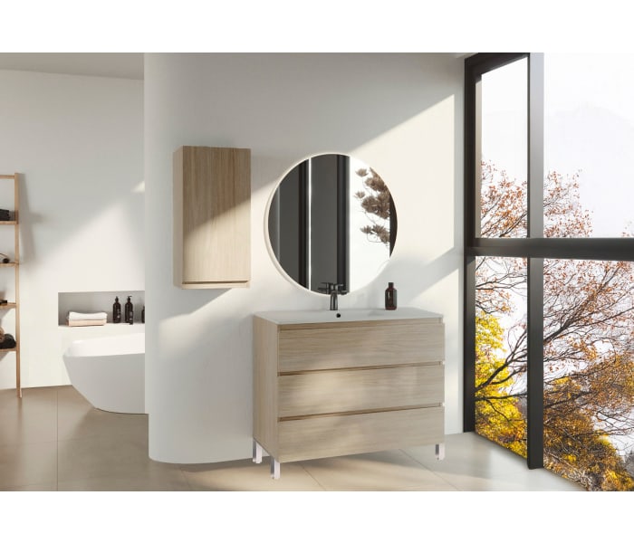 Mueble de baño color madera fondo reducido 37.8 cm Bruntec Vilma Principal 0