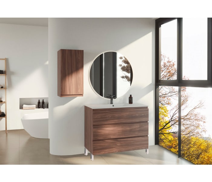 Mueble de baño color madera fondo reducido 37.8 cm Bruntec Vilma Principal 3