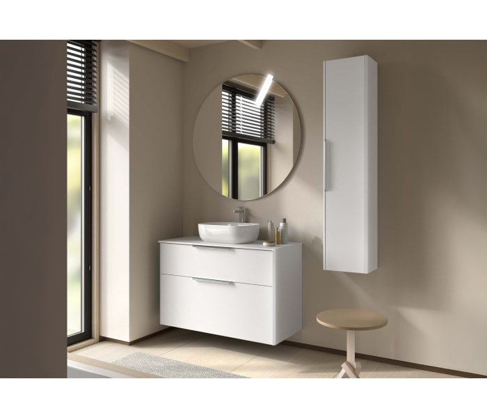 Mueble de baño con encimera de madera Salgar Luva Ambiente 6