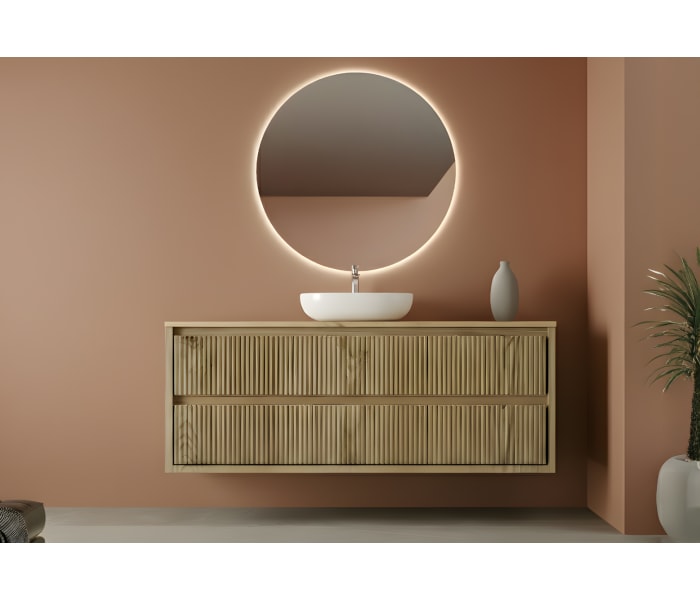 Mueble de baño madera maciza con encimera de madera Bruntec Alpes 19 Principal 1