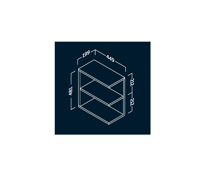 Estante abierto de baño Coycama Landes Croquis 1