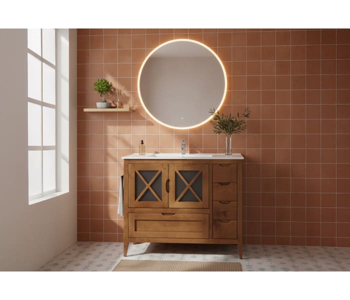 Conjunto mueble de baño rústico Bruntec Kai Principal 1