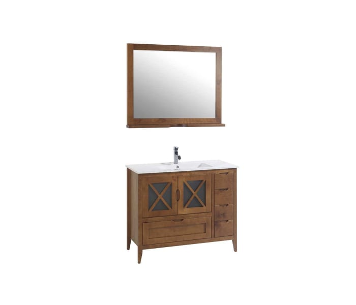 Conjunto mueble de baño rústico Bruntec Kai Detalle 6