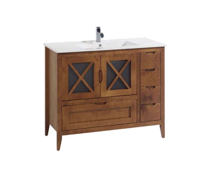 Conjunto mueble de baño rústico Bruntec Kai Detalle 5