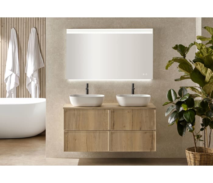 Conjunto mueble de baño con encimera de madera Sanchís Zama Principal 0