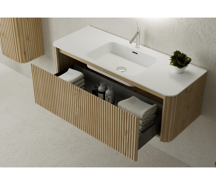Conjunto de mueble de baño de madera maciza Bruntec Baviera Detalle 2