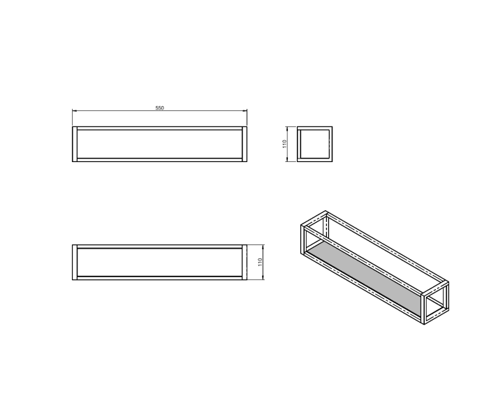 Toallero de baño Cosmic The Grid Croquis 11