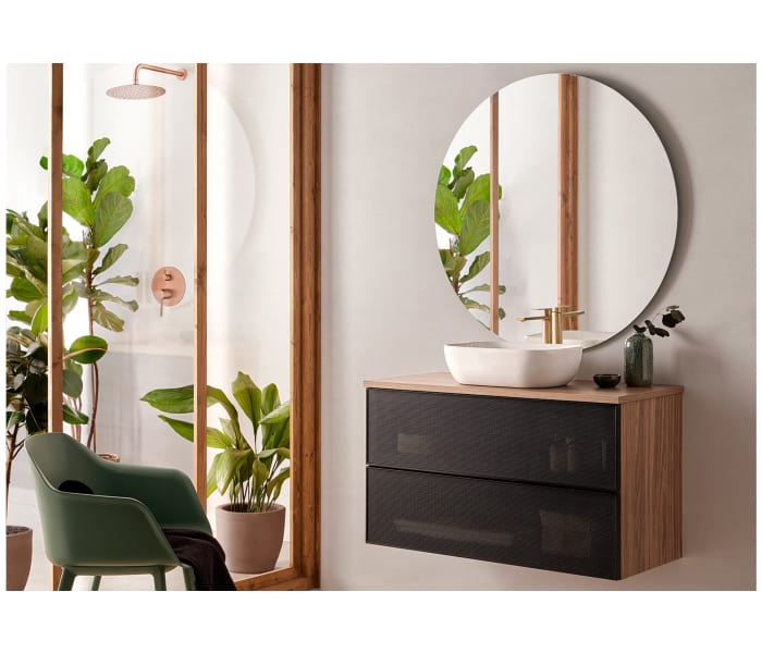 Conjunto mueble de baño frente rejilla con encimera Sanchís Koba Principal 0
