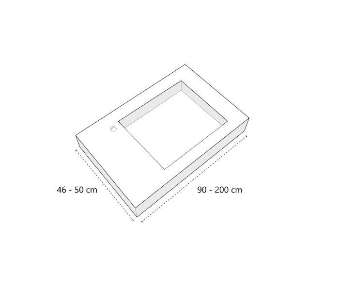 Lavabo suspendido Bruntec Tennessee Croquis 2