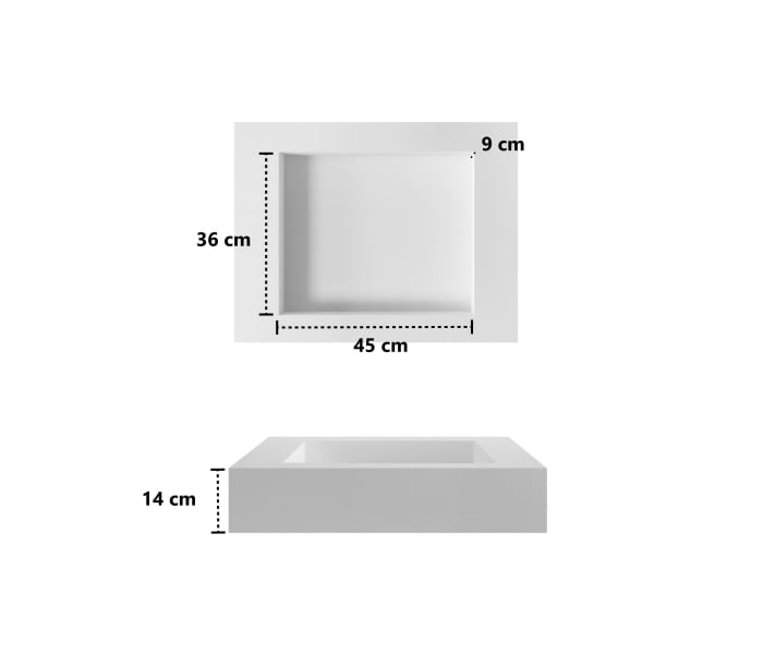 Lavabo suspendido Bruntec Tennessee Croquis 1