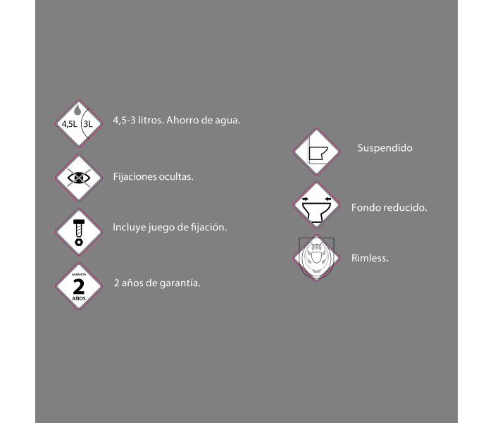 Inodoro Bruntec Square opción 6