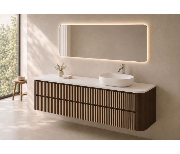Mueble de baño con encimera Solid Surface Bruntec Duna Detalle 5