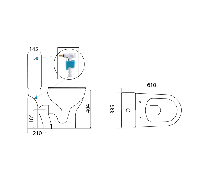 Pack inodoro + bidé Roc Bruntec Croquis 10