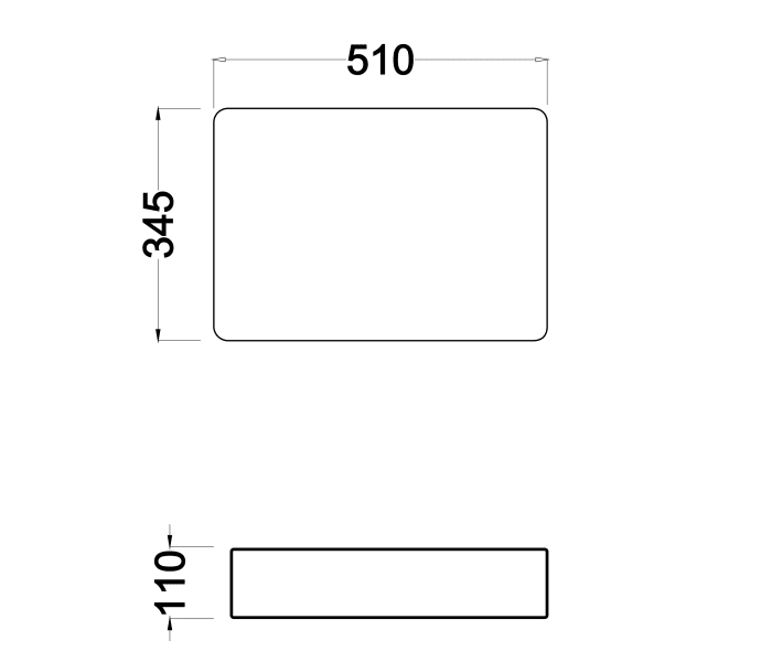 Lavabo sobre encimera Bruntec Tre Croquis 2