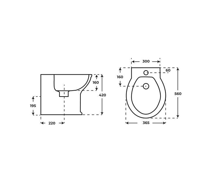 Pack inodoro compacto + bidé Fossil Natura Olimpia Croquis 11