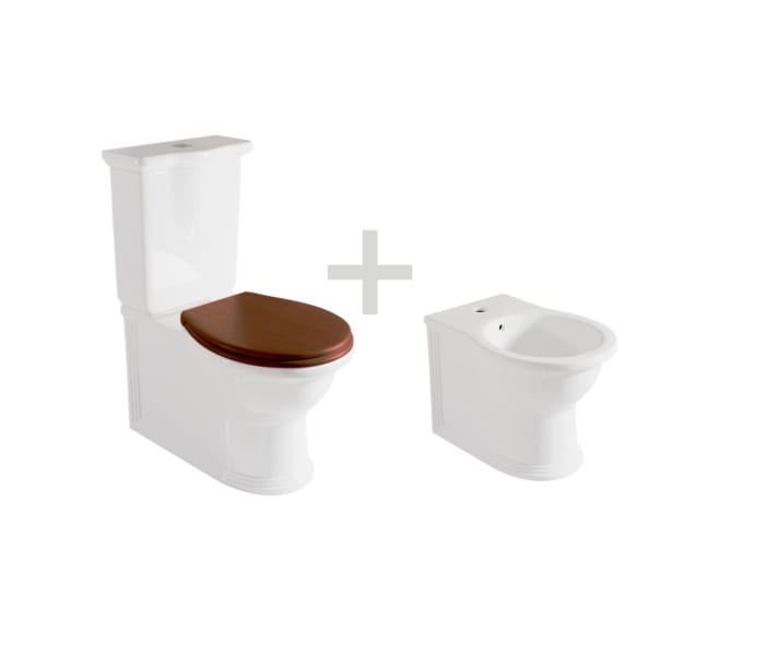 Pack inodoro compacto + bidé Fossil Natura Olimpia Detalle 3