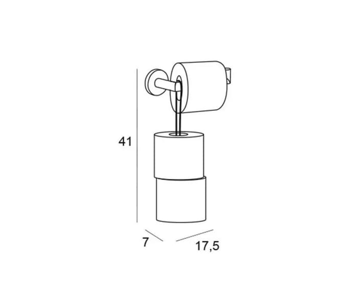 Portarrollos de baño con reserva Manillons Torrent Eco 6500 Croquis 4