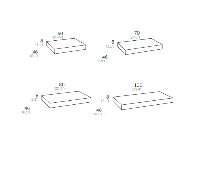 Conjunto mueble de baño Coycama Flow Croquis 7