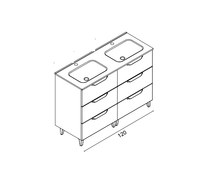 Conjunto mueble de baño Royo Urban Croquis 7