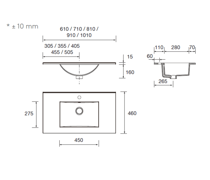 Conjunto mueble de baño Salgar Attila Croquis 21