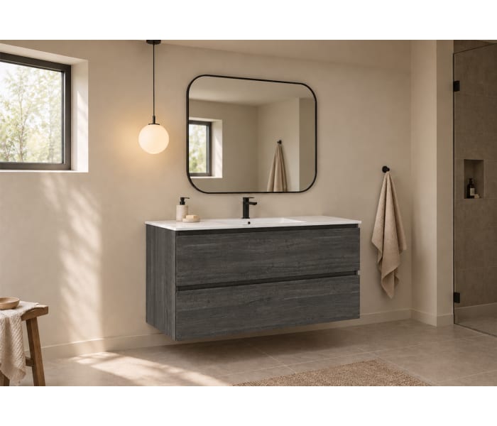 Mueble de baño color madera fondo reducido 37.8 cm Bruntec Vilma Principal 3