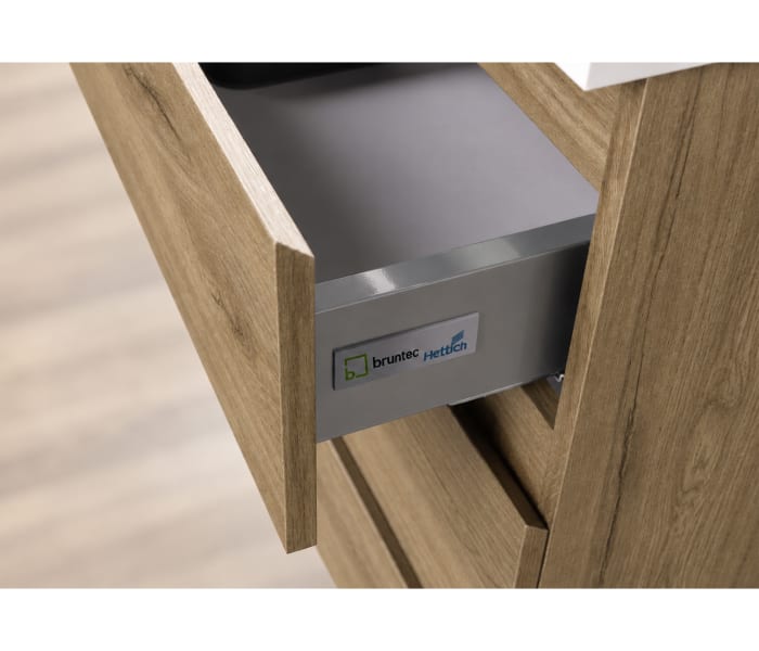 Mueble de baño color madera fondo reducido 37.8 cm Bruntec Vilma Detalle 8