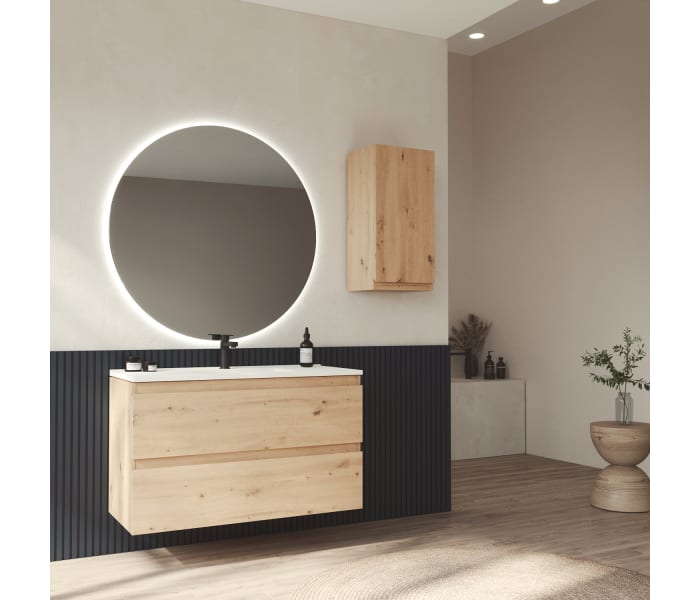 Mueble de baño color madera fondo reducido 37.8 cm Bruntec Vilma Principal 0