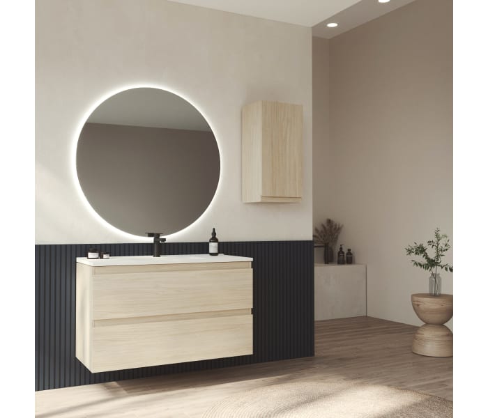 Mueble de baño color madera fondo reducido 37.8 cm Bruntec Vilma Principal 2