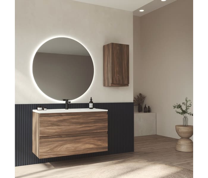 Mueble de baño color madera fondo reducido 37.8 cm Bruntec Vilma Principal 3